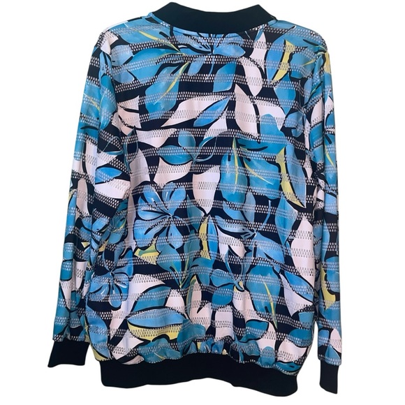 Alfred Dunner perforated print, Floral bomber style lightweight jacket Sz 14 GUC - Picture 2 of 9